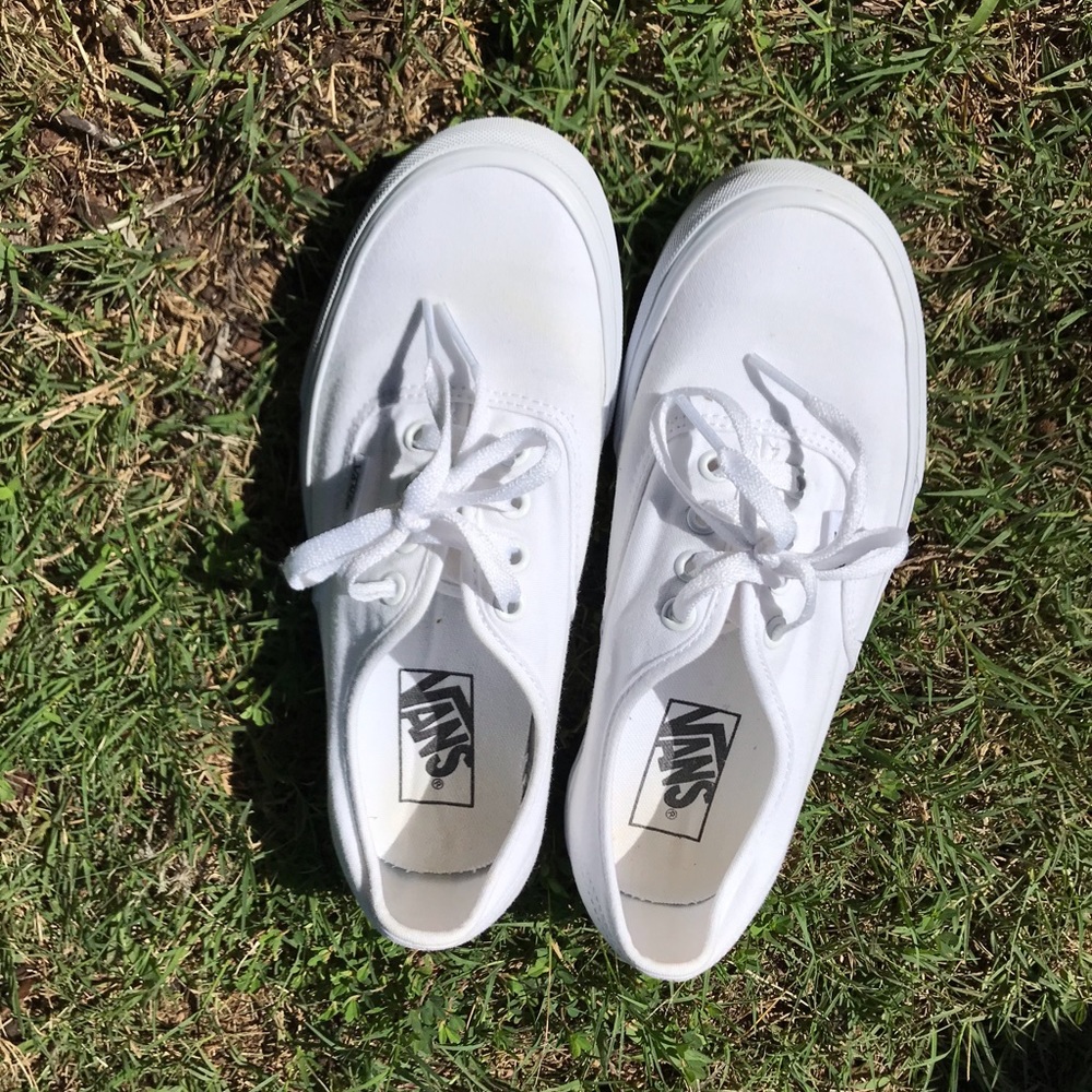 Women’s White Authentic Vans